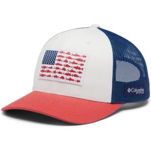 imageColumbia Womens PFG Fish Flag Snap BackWhiteSunset RedCarbonFish Flag