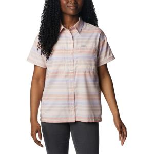 imageColumbia Womens Silver Ridge Utility Short Sleeve ShirtPeachPainted Hills Stripe