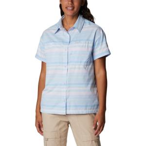 imageColumbia Womens Silver Ridge Utility Short Sleeve ShirtPurple TintPainted Hills Stripe