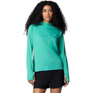 imageColumbia Womens Tidal Tee 14 ZipGlaze GreenWhite Logo