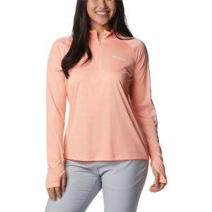 imageColumbia Womens Tidal Tee 14 ZipTiki PinkWhite Logo
