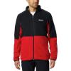 imageColumbia Mens Basin Trail Fleece Full Zip JacketMountain RedBlack