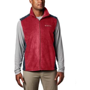 imageColumbia Mens Steens Mountain Full Zip Soft Fleece VestRed SparkCollegiate Navy