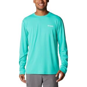 imageColumbia mens Pfg Zero Rules Long Sleeve ShirtElectric Turquoise