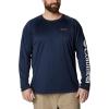 imageColumbia Mens Fork Stream Long Sleeve ShirtCollegiate NavyWhite Logo
