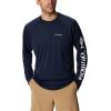 imageColumbia Mens Fork Stream Long Sleeve ShirtCollegiate NavyWhite Logo