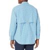 imageColumbia Mens Super Bahama Long Sleeve ShirtCompass Blue Gingham Grid