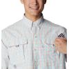 imageColumbia Mens Super Bahama Long Sleeve ShirtSpring Blue Gingham Grid
