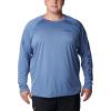 imageColumbia Mens Terminal Tackle PFG Triangle Long Sleeve ShirtBluestoneCollegiate Navy Logo