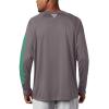 imageColumbia Mens Terminal Tackle PFG Triangle Long Sleeve ShirtCity GreyDark Lime Logo
