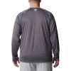 imageColumbia Mens Terminal Tackle PFG Triangle Long Sleeve ShirtCity GreyPink Pop Logo