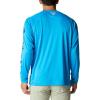 imageColumbia Mens Terminal Tackle PFG Triangle Long Sleeve ShirtCompass BlueCarbon Logo