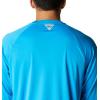 imageColumbia Mens Terminal Tackle PFG Triangle Long Sleeve ShirtCompass BlueCarbon Logo