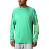imageColumbia Mens Terminal Tackle PFG Triangle Long Sleeve ShirtDark LimeSunlit Logo
