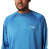 imageColumbia Mens Terminal Tackle PFG Triangle Long Sleeve ShirtDark PoolWhite Logo