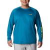 imageColumbia Mens Terminal Tackle PFG Triangle Long Sleeve ShirtDeep MarineLaser Lemon Logo