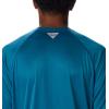 imageColumbia Mens Terminal Tackle PFG Triangle Long Sleeve ShirtDeep MarineLaser Lemon Logo