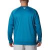 imageColumbia Mens Terminal Tackle PFG Triangle Long Sleeve ShirtDeep MarineLaser Lemon Logo