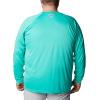 imageColumbia Mens Terminal Tackle PFG Triangle Long Sleeve ShirtElectric TurquoiseCool Grey Logo