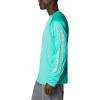 imageColumbia Mens Terminal Tackle PFG Triangle Long Sleeve ShirtElectric TurquoiseCool Grey Logo