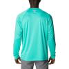 imageColumbia Mens Terminal Tackle PFG Triangle Long Sleeve ShirtElectric TurquoiseCool Grey Logo