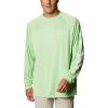 imageColumbia Mens Terminal Tackle PFG Triangle Long Sleeve ShirtLime GlowWhite Logo