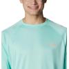 imageColumbia Mens Terminal Tackle PFG Triangle Long Sleeve ShirtMint CayBright Nectar Logo