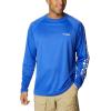 imageColumbia Mens Terminal Tackle PFG Triangle Long Sleeve ShirtTanzaniteWhite Logo