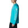 imageColumbia Mens Terminal Tackle PFG Triangle Long Sleeve ShirtTurquoiseCool Grey Logo