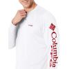 imageColumbia Mens Terminal Tackle PFG Triangle Long Sleeve ShirtWhiteRed Spark Logo