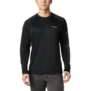 imageColumbia Mens Fork Stream Long Sleeve ShirtBlackCity Grey Logo