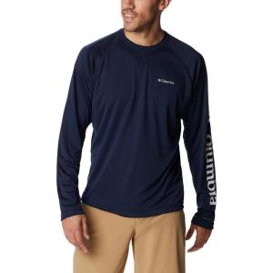 imageColumbia Mens Fork Stream Long Sleeve ShirtCollegiate NavyWhite Logo