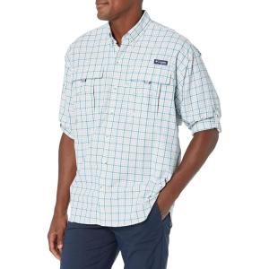 imageColumbia Mens Super Bahama Long Sleeve ShirtCool Grey Gingham Grid