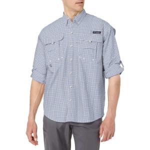 imageColumbia Mens Super Bahama Long Sleeve ShirtCool Grey Trigingham