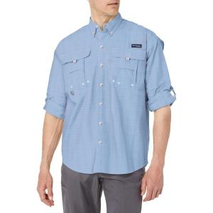 imageColumbia Mens Super Bahama Long Sleeve ShirtHarbor Blue Trigingham