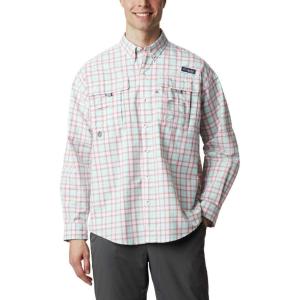 imageColumbia Mens Super Bahama Long Sleeve ShirtSalmon Plaid
