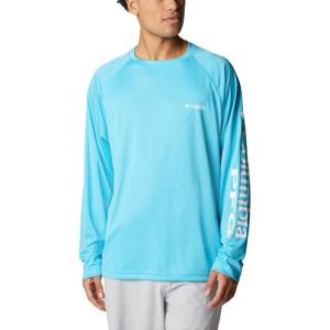 imageColumbia Mens Terminal Tackle PFG Triangle Long Sleeve ShirtAtollWhite Logo