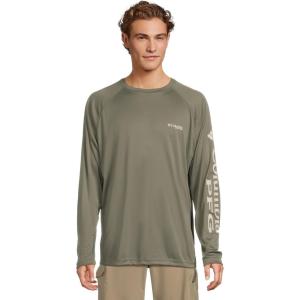 imageColumbia Mens Terminal Tackle PFG Triangle Long Sleeve ShirtCypressDark Stone Logo