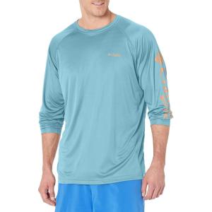 imageColumbia Mens Terminal Tackle PFG Triangle Long Sleeve ShirtStormBright Nectar Logo