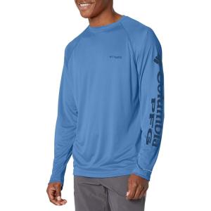 imageColumbia Mens Terminal Tackle PFG Triangle Long Sleeve ShirtViolet SeaCarbon Logo