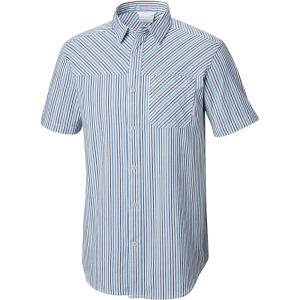 imageColumbia Mens Thompson Hill Yarn Dye Short Sleeve ShirtAzul Stripe