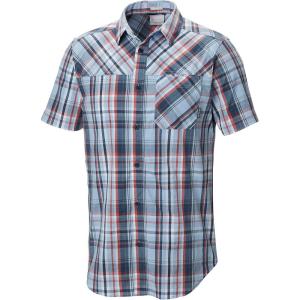 imageColumbia Mens Thompson Hill Yarn Dye Short Sleeve ShirtBlue Sky Plaid
