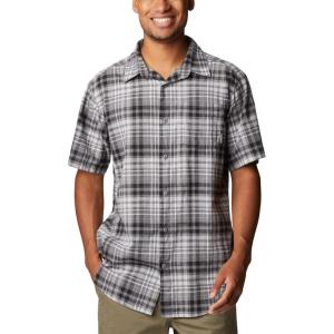 imageColumbia Mens Under Exposure Yarn Dye Short Sleeve ShirtCity Grey Madras Gingham