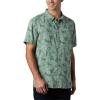 imageColumbia Mens Lakeside Trail Short Sleeve ShirtThyme Green Rad Palms Print