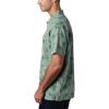 imageColumbia Mens Lakeside Trail Short Sleeve ShirtThyme Green Rad Palms Print