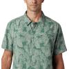 imageColumbia Mens Lakeside Trail Short Sleeve ShirtThyme Green Rad Palms Print