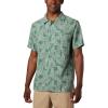 imageColumbia Mens Lakeside Trail Short Sleeve ShirtThyme Green Rad Palms Print