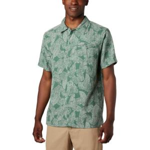 imageColumbia Mens Lakeside Trail Short Sleeve ShirtThyme Green Rad Palms Print