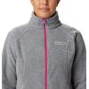 imageColumbia Womens Benton Springs Full ZipLight Grey HeatherFuchsia