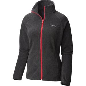 imageColumbia Womens Benton Springs Full ZipCharcoal HeatherPunch Pink